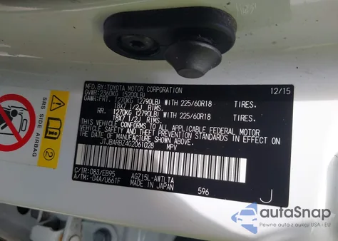 2016 Lexus Nx 200T F Sport z USA, uszkodzony, nr VIN JTJBARBZ4G2061028